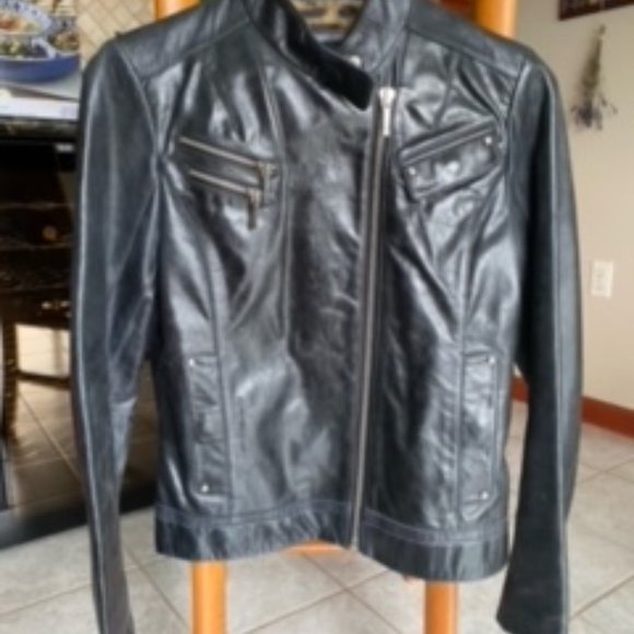 Leather jacket by laundry by Shelli Secal - Picture 1 of 9